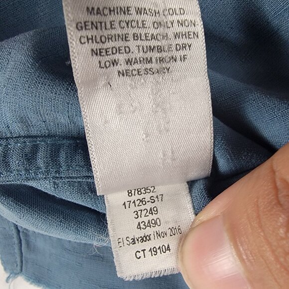 REI Mens XL Blue Short Sleeve Button Up Shirt Casual Camping Outdoor Summer - Picture 5 of 13